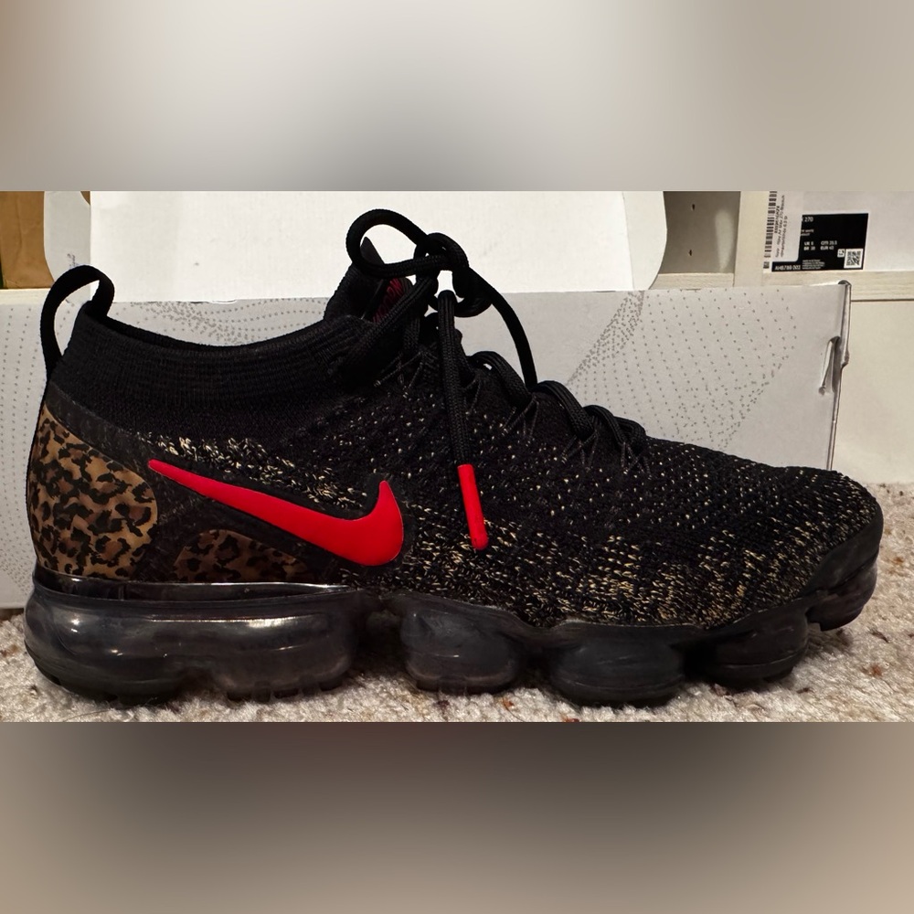 Nike Air VaporMax Flyknit 2- black leopard red women’s